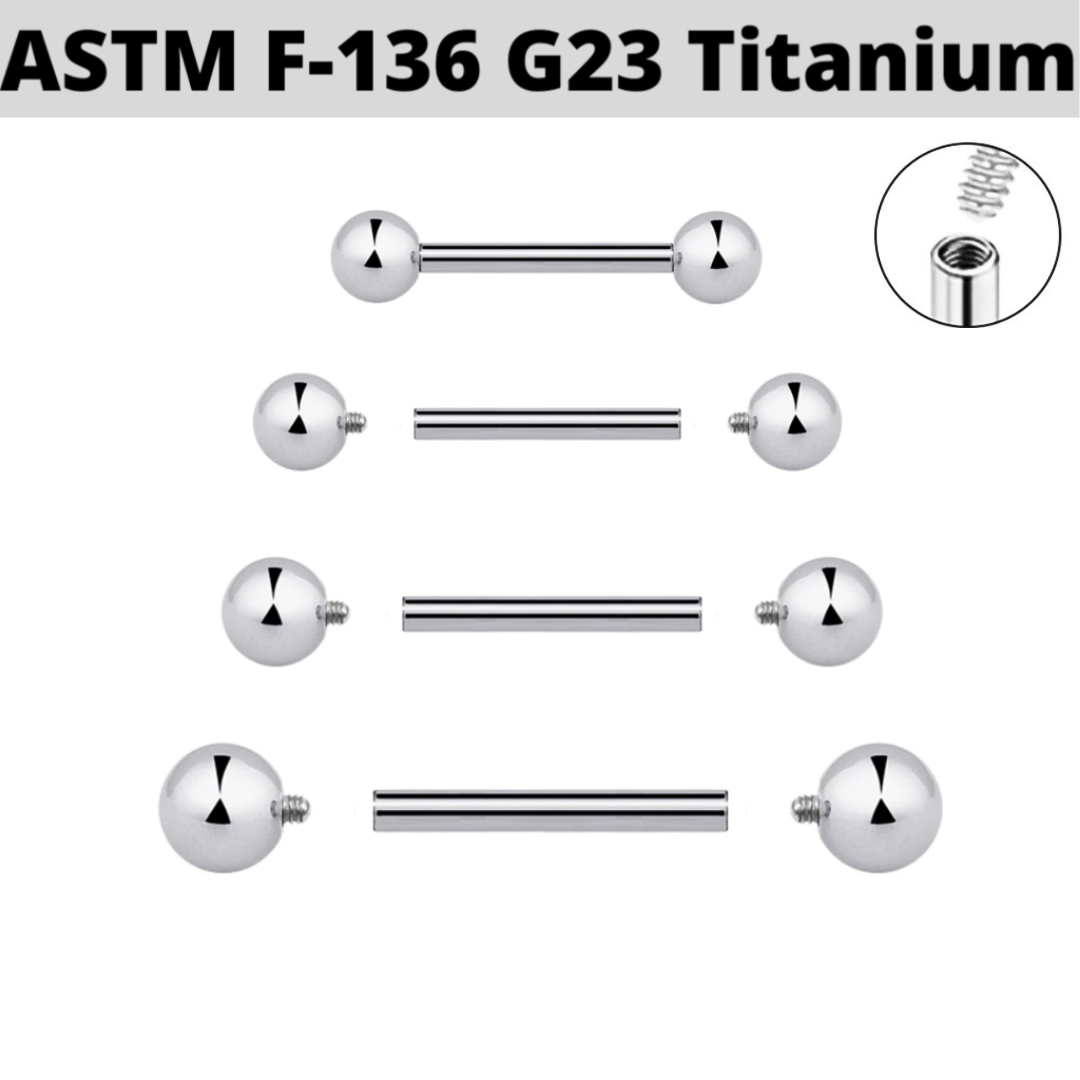 G23 Internally Threaded Titanium Barbell