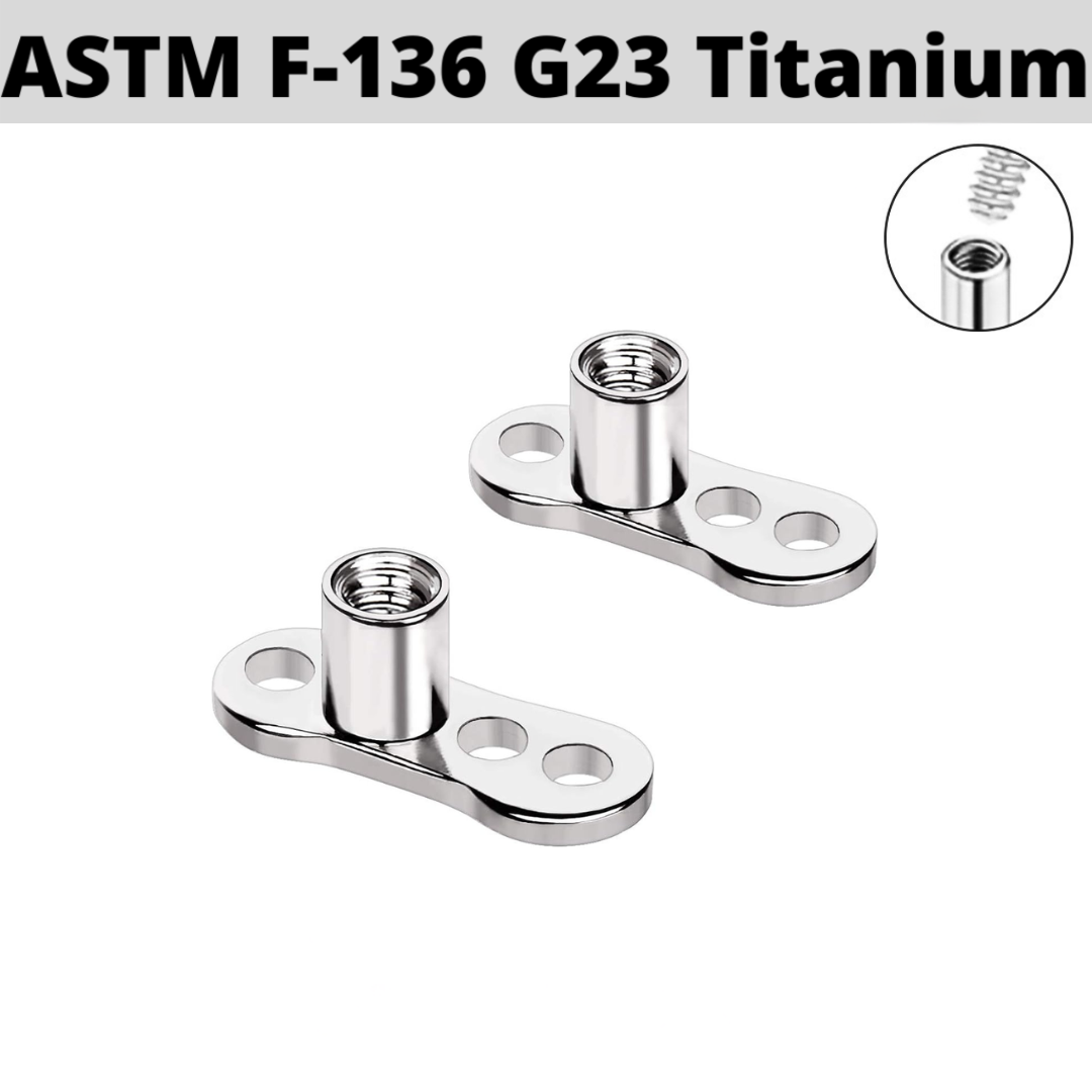 G23 Titanium Dermal Anchor 3 Hole Base
