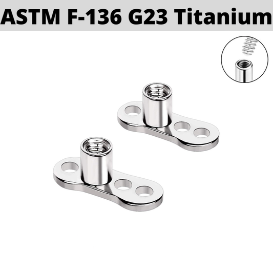 G23 Titanium Dermal Anchor 3 Hole Base