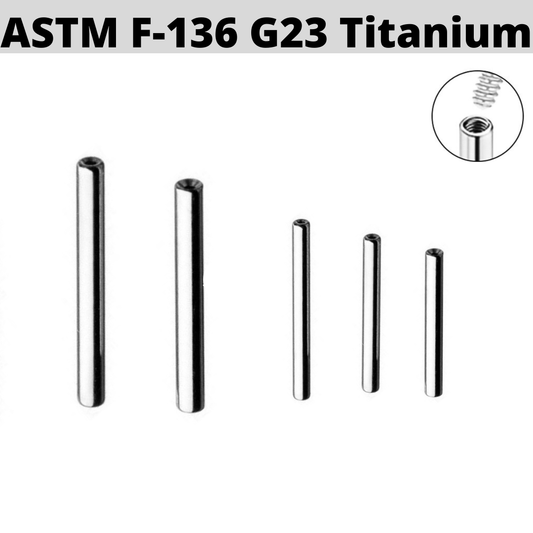 G23 Titanium Internally Threaded Barbell Shaft