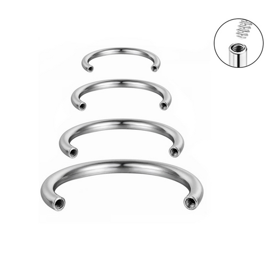 Steel Titanium Internally Threaded Horseshoe Shaft
