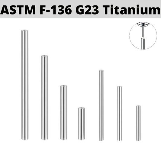 G23 Titanium Threadless Push In Barbell Shaft