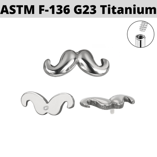 G23 Titanium Internally Threaded Mustache Top