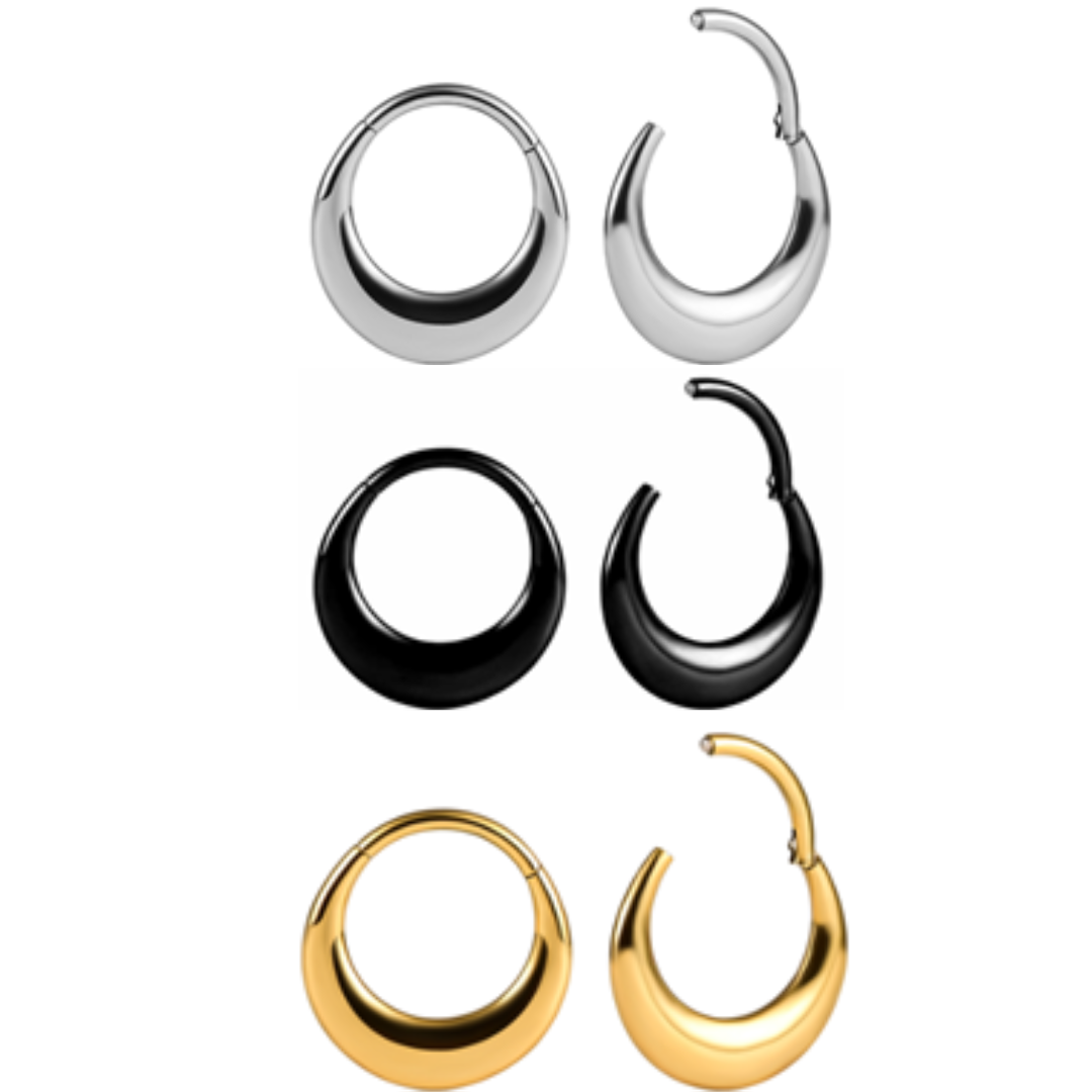 Steel Chunky Thick Moon Design Hinged Clicker