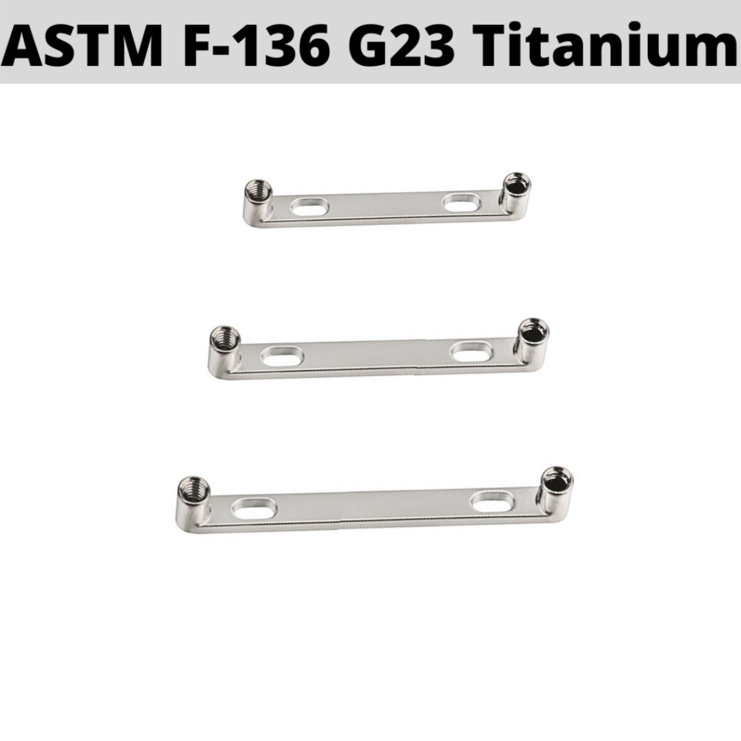 G23 Titanium Internally Threaded Flat Surface 2 Holes Barbell Shaft