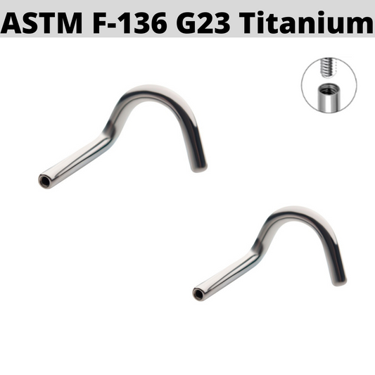 G23 Titanium Internally Threaded Nose Screw Post Shaft