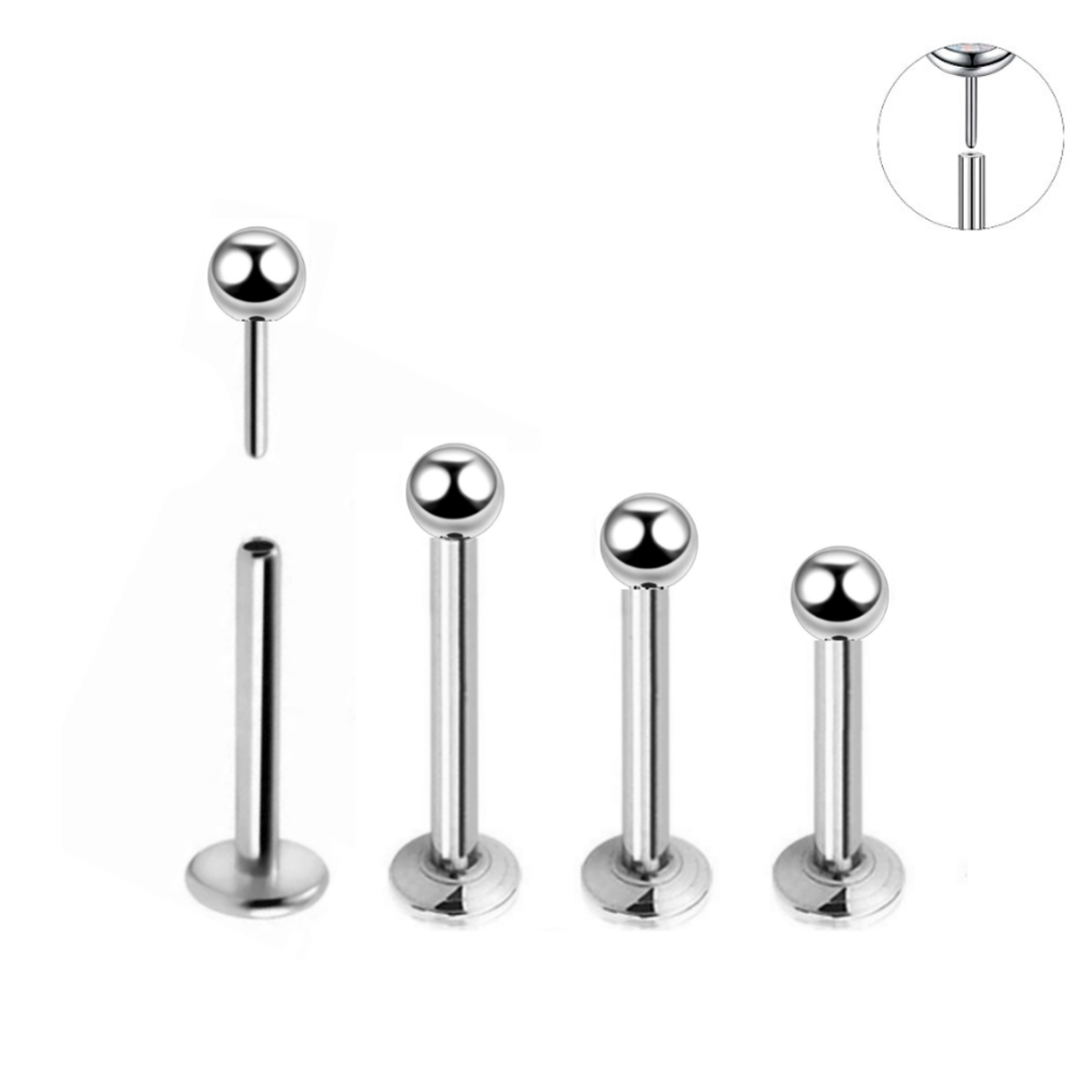 16G 18G 20G Threadless Push In Ball Labret