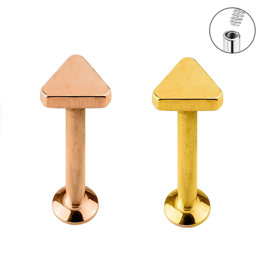 16G Triangle Internally Threaded Ion Plated Tragus Labret