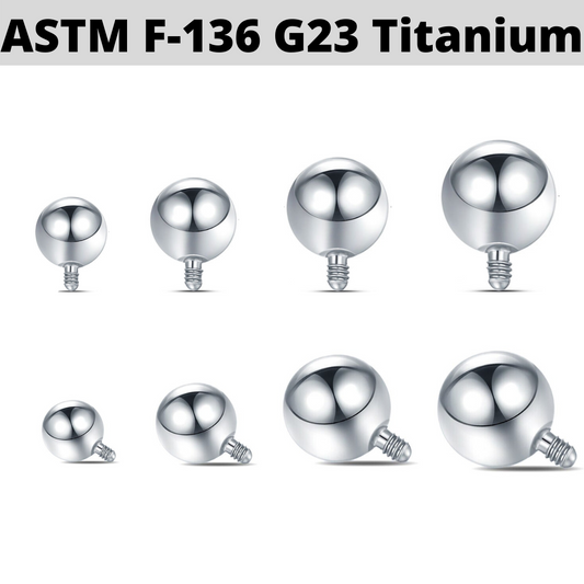 G23 Titanium Internally Threaded Plain Ball