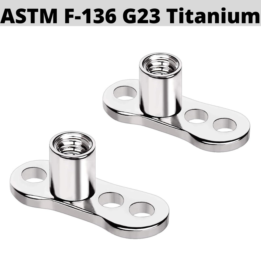 G23 Titanium Dermal Anchor 3 Hole Base