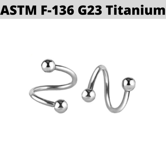 G23 16G Titanium Ball Spiral Twister