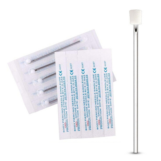 Sterilized 2" Steel Piercing Needle Blister Packaging