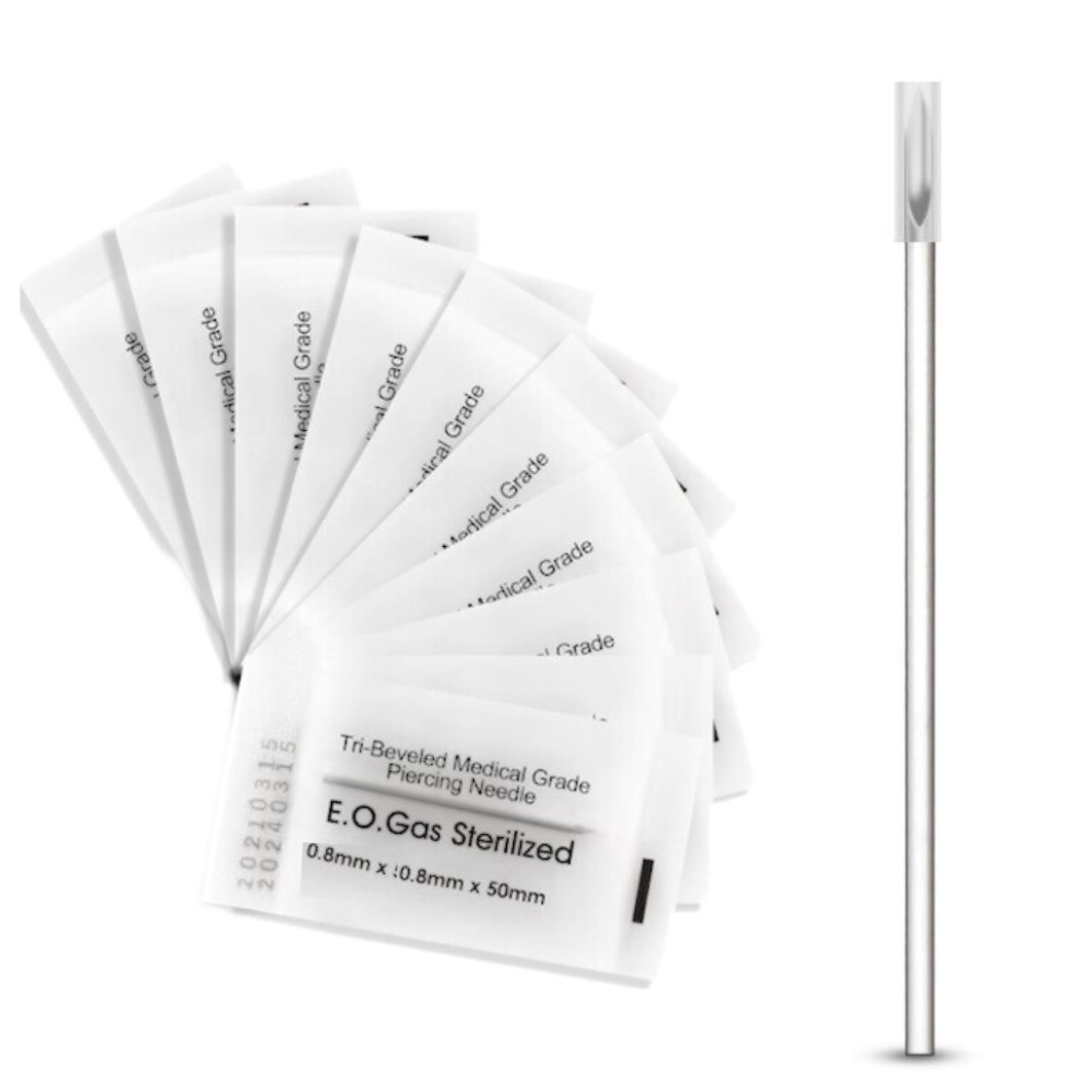 Sterilized 2" Steel Piercing Needle Pouch Packaging