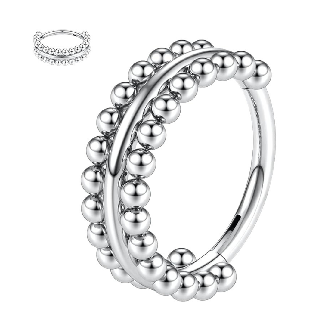 Wholesale Body Jewelry 16G 18G Steel Hinged Segment Clicker Ring – APM