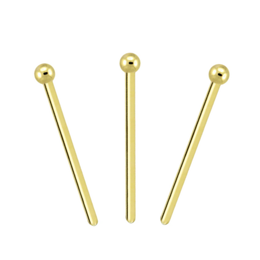 Gold Ion Plated Ball XL Professional Nose Pin