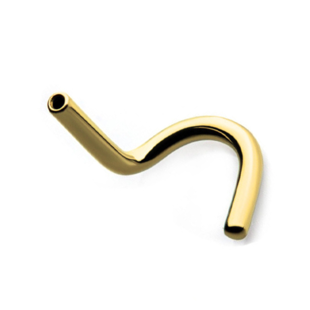 G23 Gold PVD Titanium Threadless Nose Screw Post Shaft