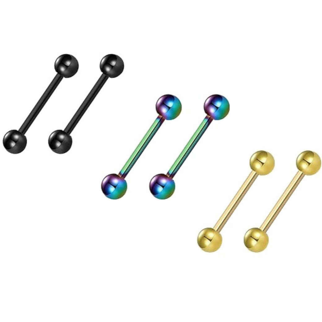 14G Ion Plated Tongue Barbell