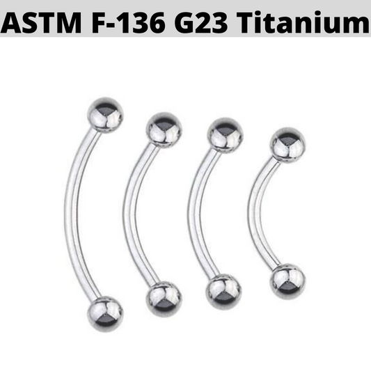 G23 16G Titanium 3mm Ball Eyebrow Ring
