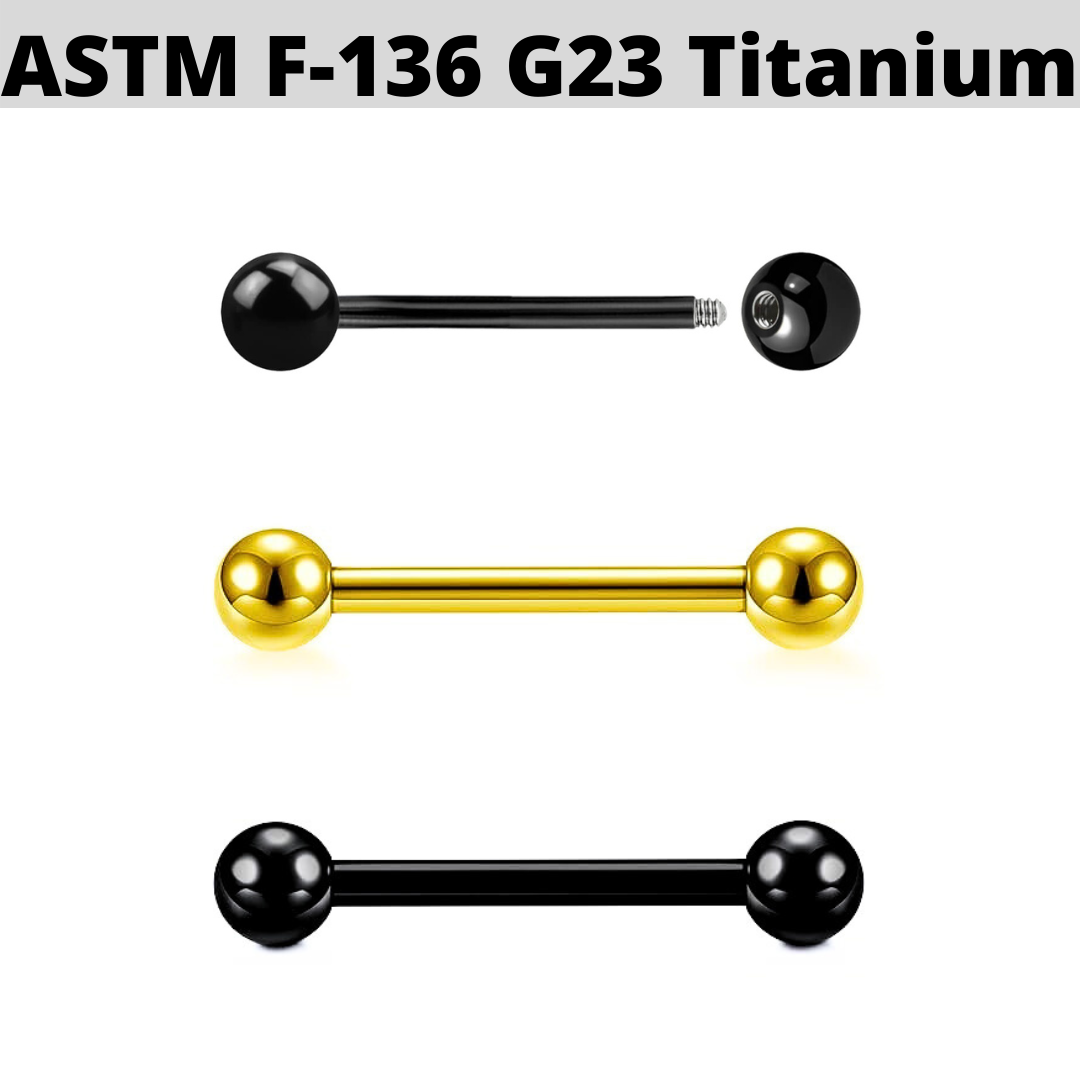 G23 PVD Titanium Ball Barbell