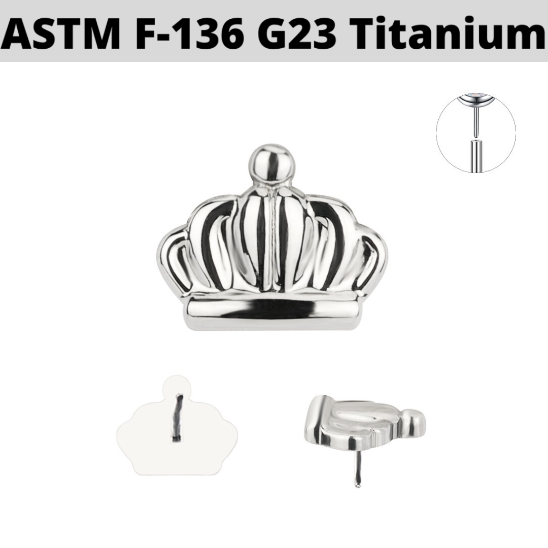 G23 Titanium Threadless Push In Royal Crown Top – APM