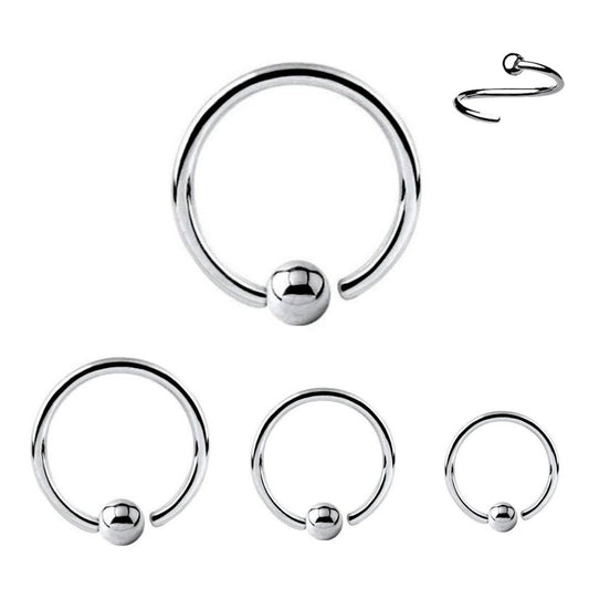 Fixed Ball Steel Captive Hoop Ring