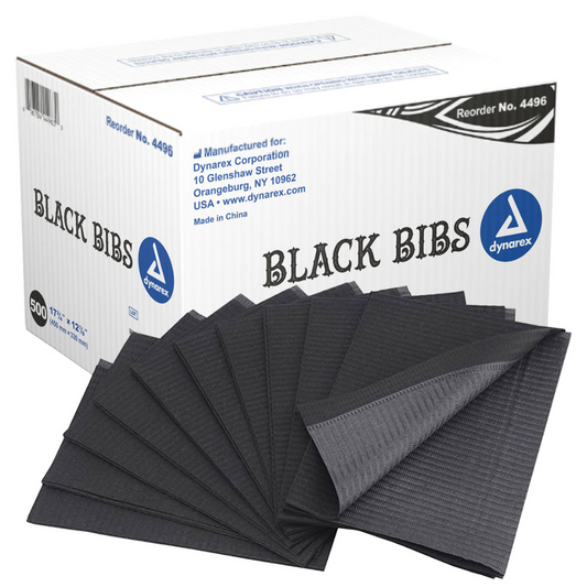 Black Medical Dental Bib 13x18" (50pc/pkg)