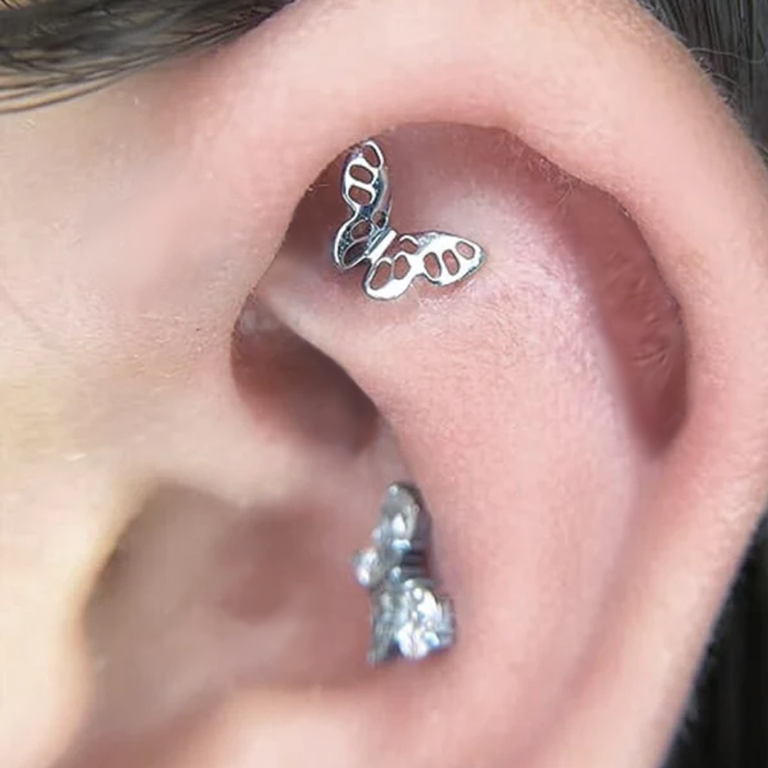 G23 Titanium Internally Threaded 3D Hollow Butterfly Top
