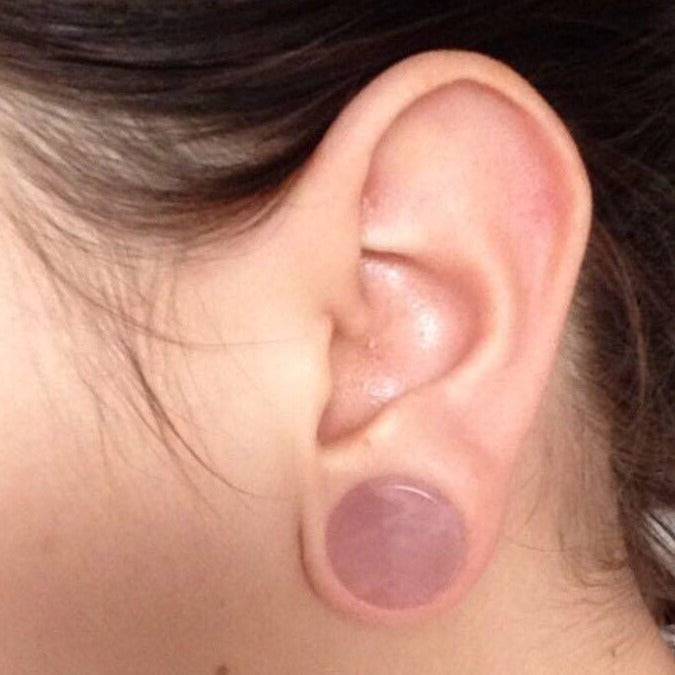 Pink Rose Quartz Double Flare Plugs
