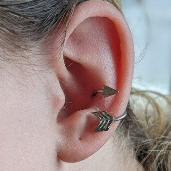 Steel Arrow Spiral Barbell