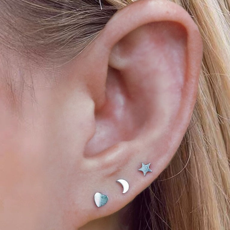 Steel Threadless Push In Star Labret Tragus
