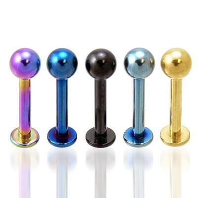 Ion Plated Steel Ball Tragus Labret