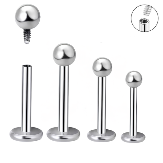 Steel Internally Threaded Ball Tragus Labret