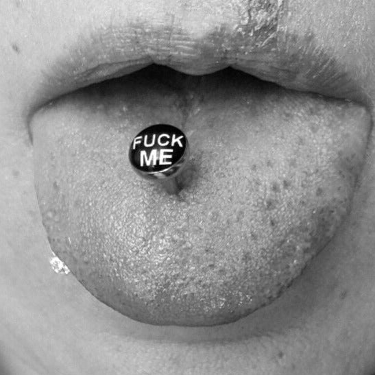 Virgin Mary Logo Tongue Ring