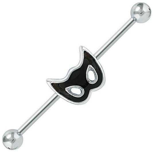 Black Cat Mask Industrial Barbell