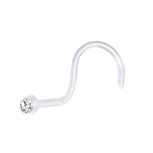 Flexible Clear CZ Nose Screw