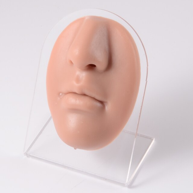 Silicone Human Face Model Display
