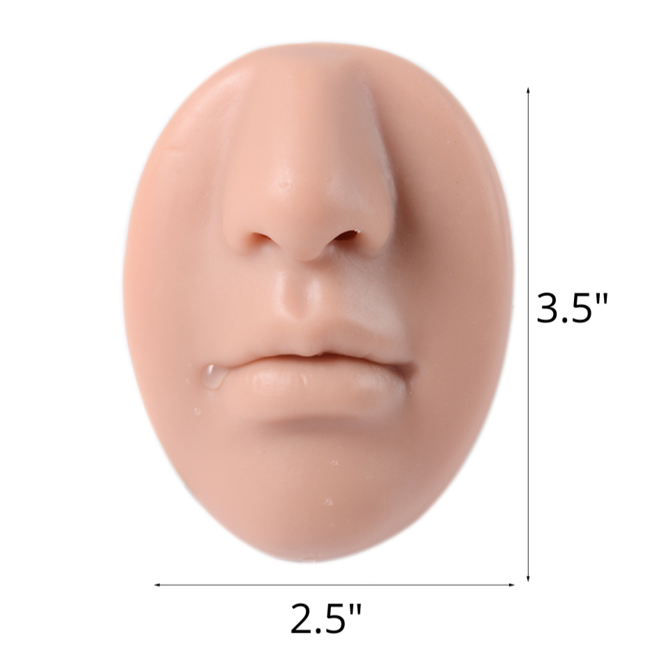 Silicone Human Face Model Display