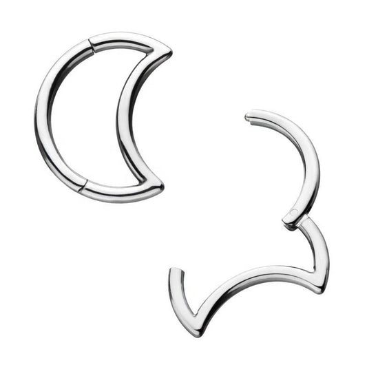 16G Steel Crescent Moon Hinged Clicker