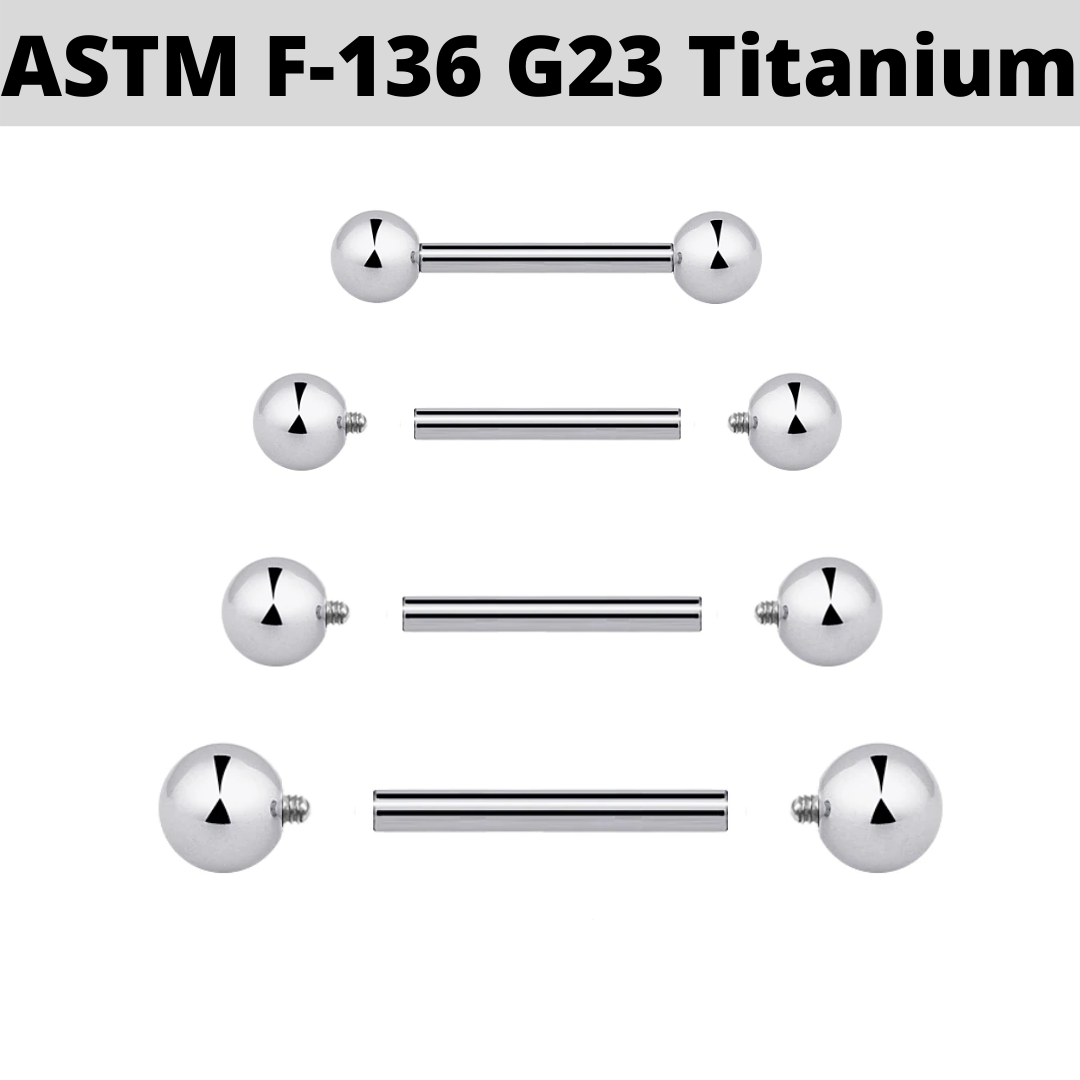 G23 Internally Threaded 16G Titanium Micro Barbell