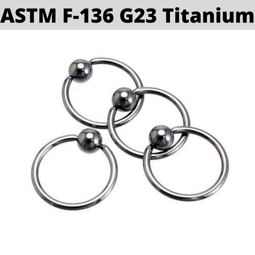 G23 Titanium Captive Bead Ring