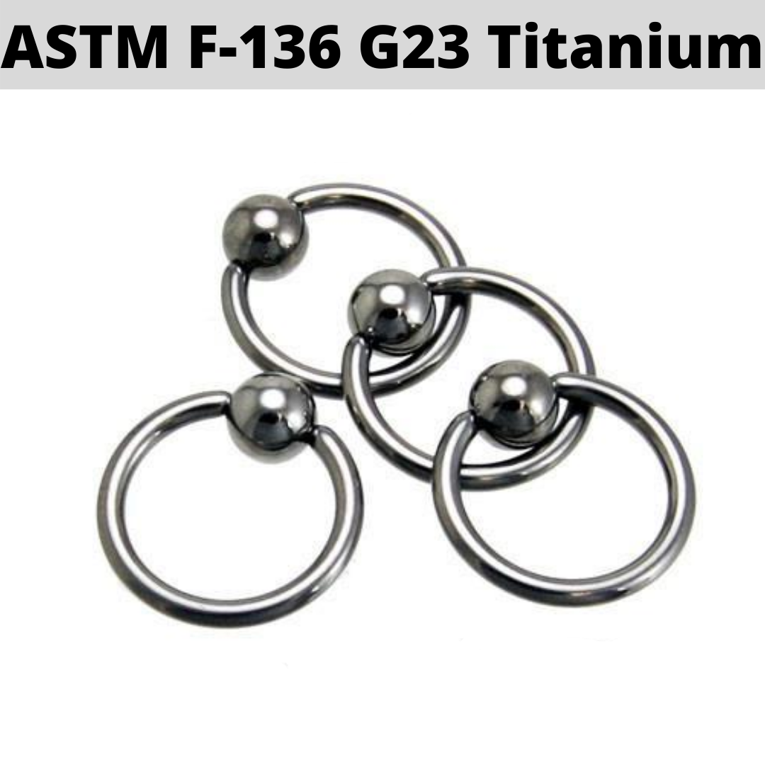 G23 14G Titanium Captive Ring