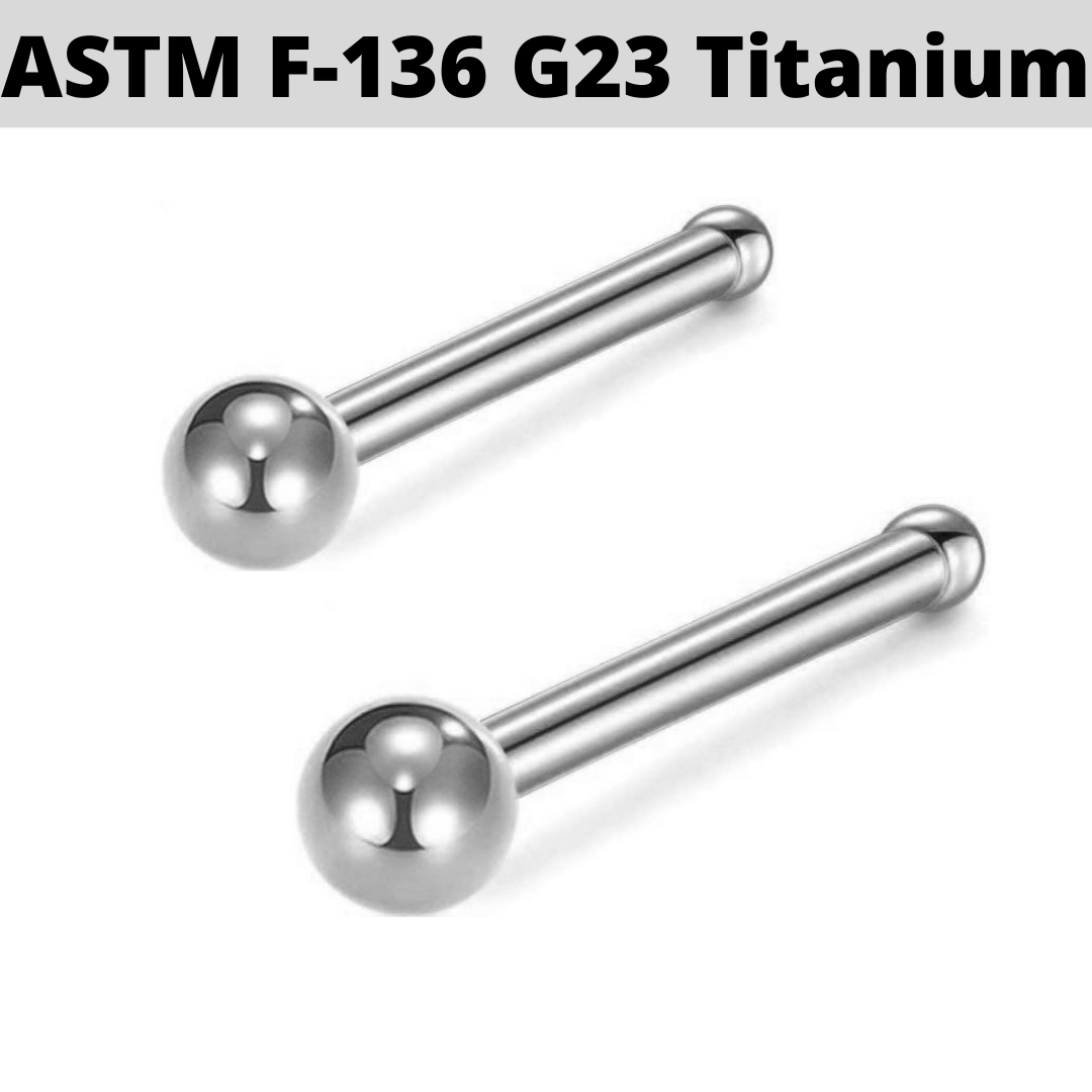G23 Titanium Ball Nose Stud