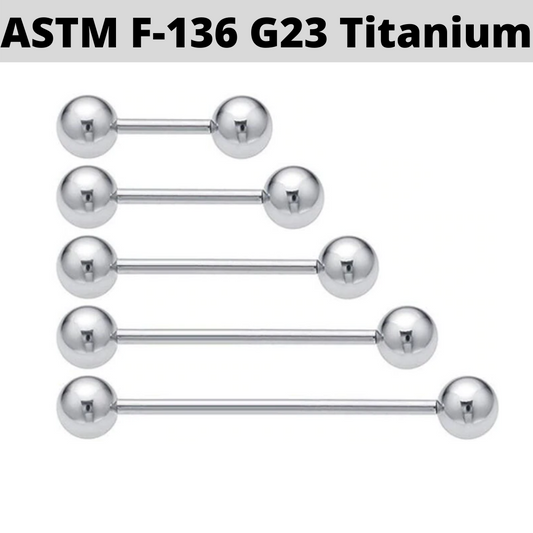 G23 Titanium Ball Tongue Tragus Barbell