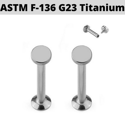 G23 Titanium 3mm Disc Internally Threaded Tragus Labret