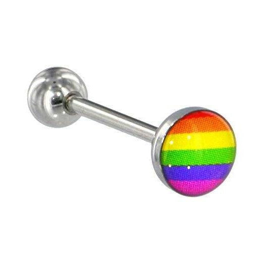 Gay Pride Logo Tongue Ring