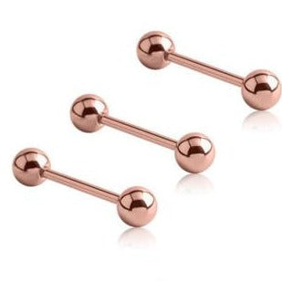 Rose Gold Titanium Barbell