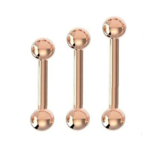 16G Rose Gold Ion Plated Tragus Barbell