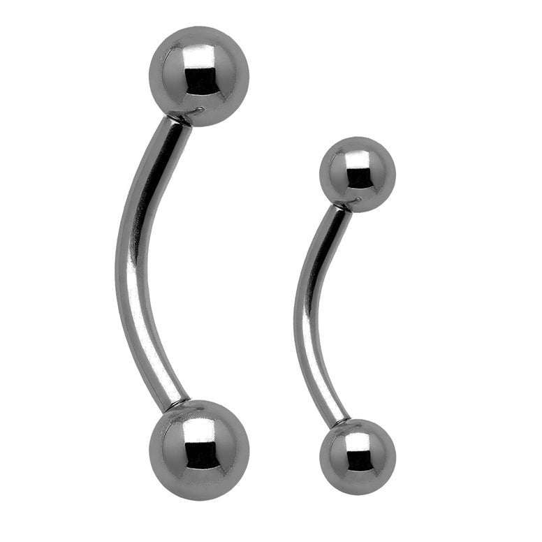 G23 16G Titanium 3mm Ball Curved Barbell