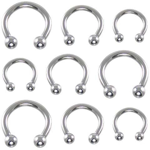 14G Steel Ball Horseshoe