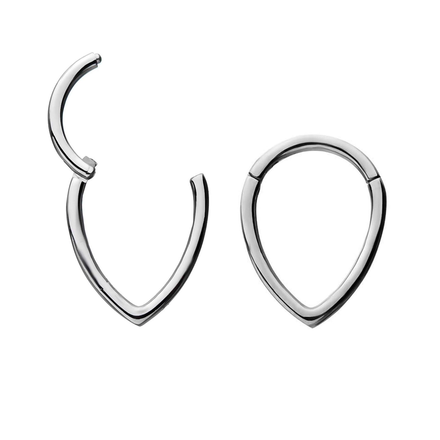 16G Steel Chevron Teardrop Hinged Clicker